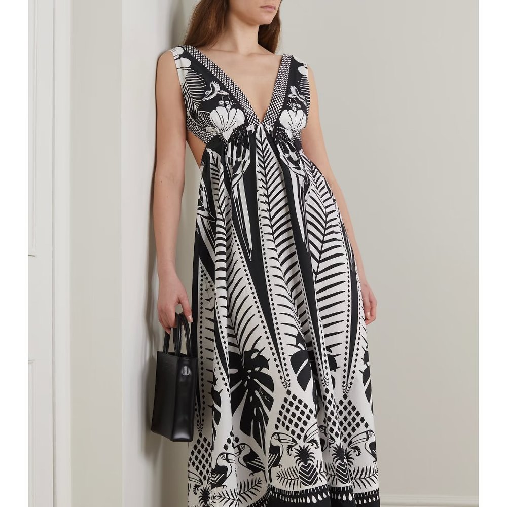 FARM Rio Open-Back Printed Maxi dress